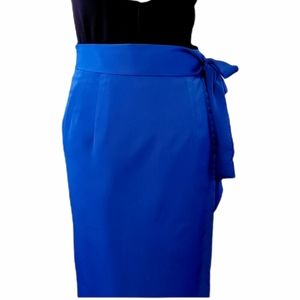Royal Blue Vintage Wrap Skirt size 8
